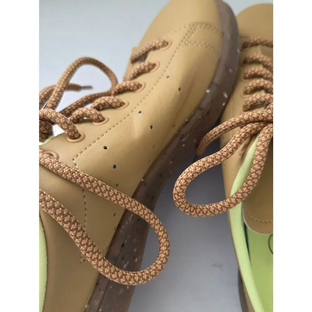 Adidas Stan Smith Mule in Light Green and Tan